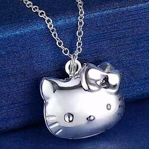 Hello Kitty Sterling Silver Locket Charm Necklace